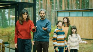 Belén Cuesta as Magda, Joaquin Furriel as Luis, Dani as Mika Villalba, Diana Gomez as Elena, and Candela Martinez as Lide in "Firebreak" on Netflix (2026)