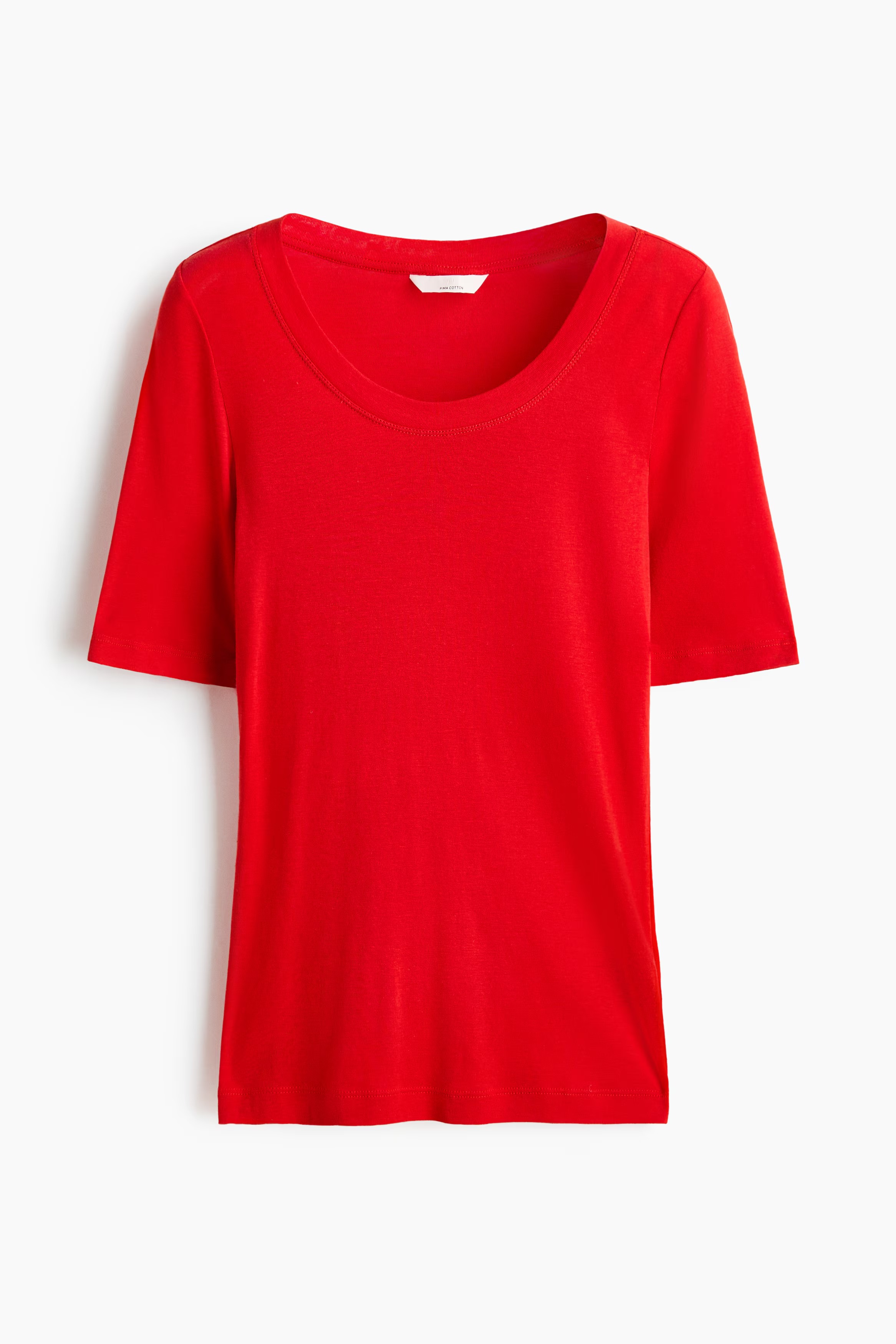 H&amp;M, Scoop-Neck Pima Cotton T-Shirt