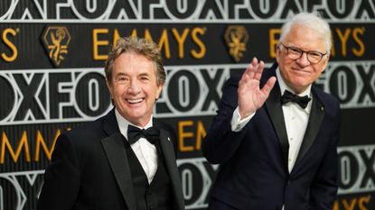 Martin Short and Steve Martin attend the 75th Primetime Emmy Awards at Peacock Theater on January 15, 2024
