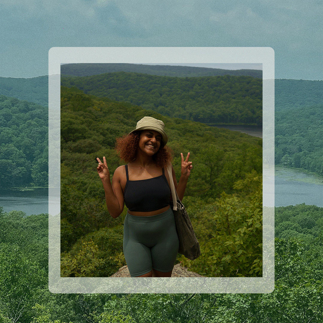 girls going on a hike