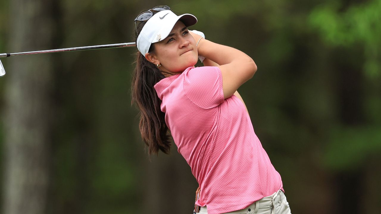 Kiara Romero takes a shot at the Augusta National Women&#039;s Amateur