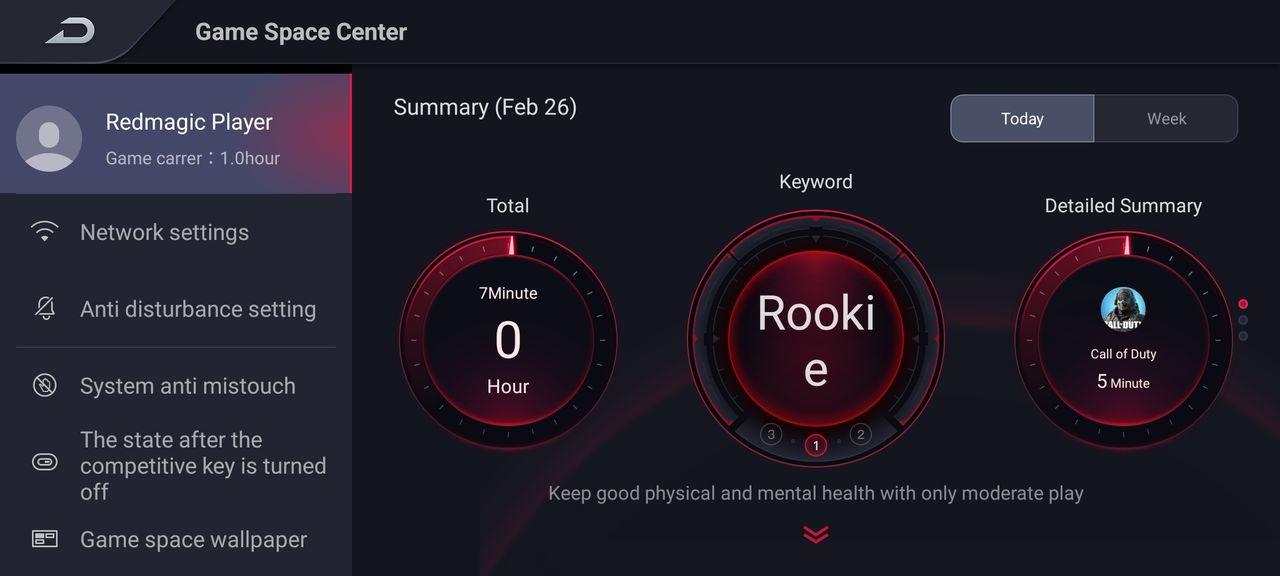 RedMagic 7 phone Game Lobby interface screenshot
