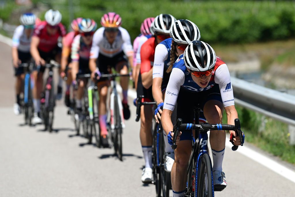 ALDENO ITALY JULY 08 Brodie Chapman of Australia and Team FDJ Nouvelle Aquitaine Futuroscope during the 33rd Giro dItalia Donne 2022 Stage 8 a 1047km stage from Rovereto to Aldeno GiroDonne UCIWWT on July 08 2022 in Aldeno Italy Photo by Dario BelingheriGetty Images