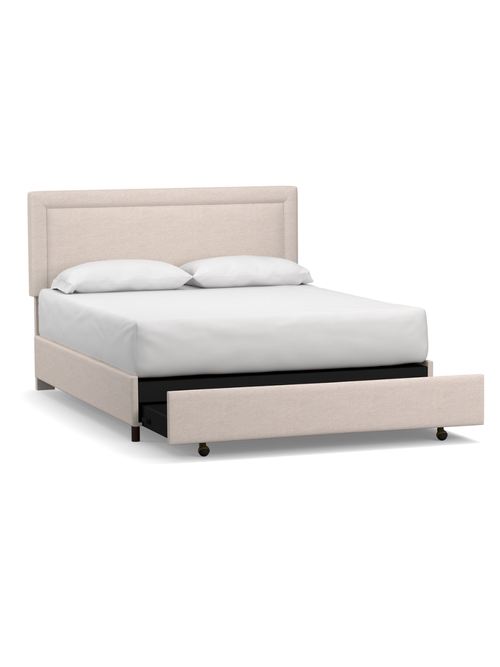 Elliot Square Upholstered Footboard Storage Platform Bed