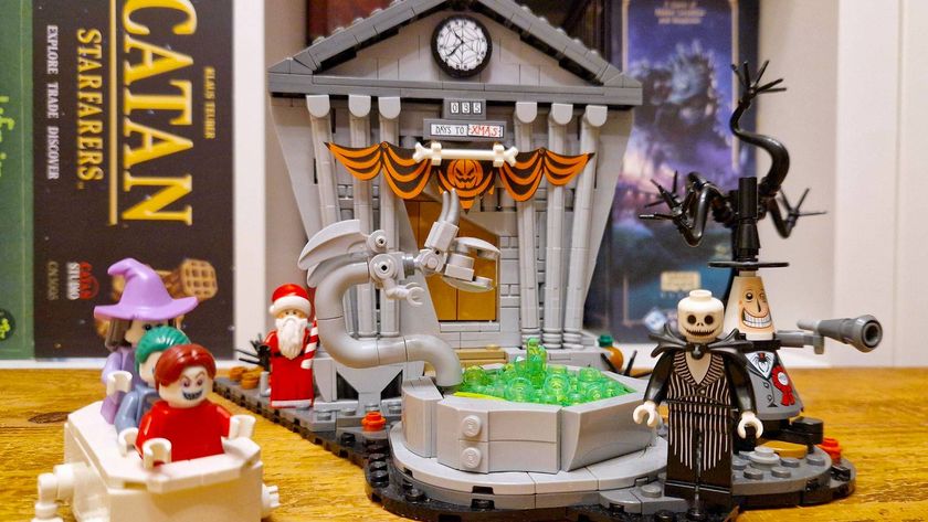 Lego The Nightmare Before Christmas set with mini figures and town hall model