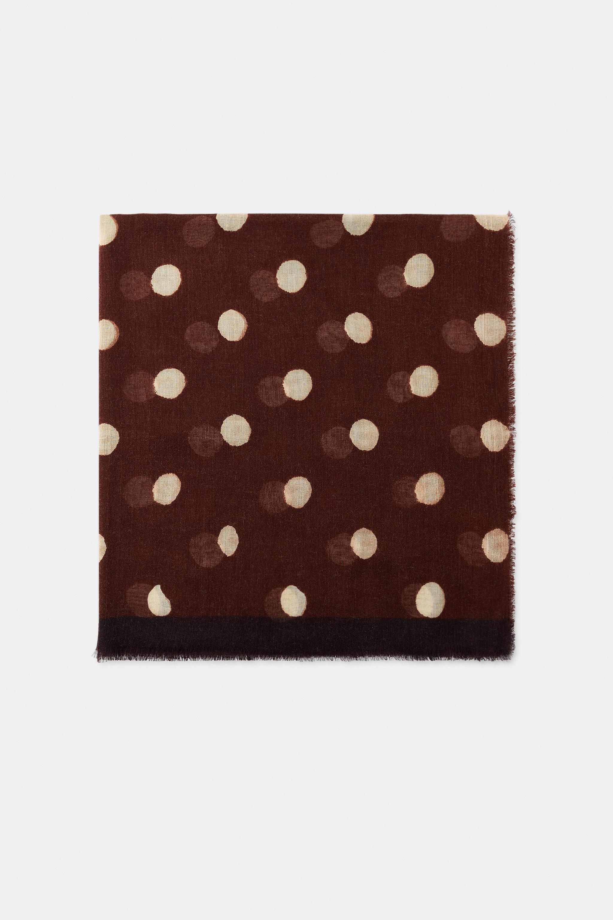 Polka Dot Print Scarf