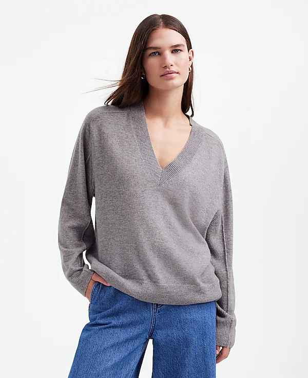 madewell, V-neck cashmere sweater