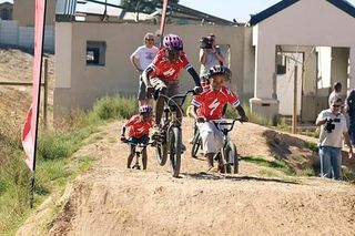 Young riders in Stellenbosch test out their legs.