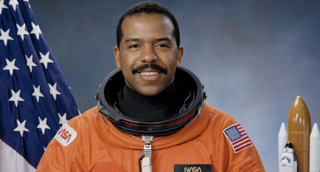 Official NASA photo of forмer astronaut Bernard Harris, the first African-Aмerican to perforм a spacewalk.