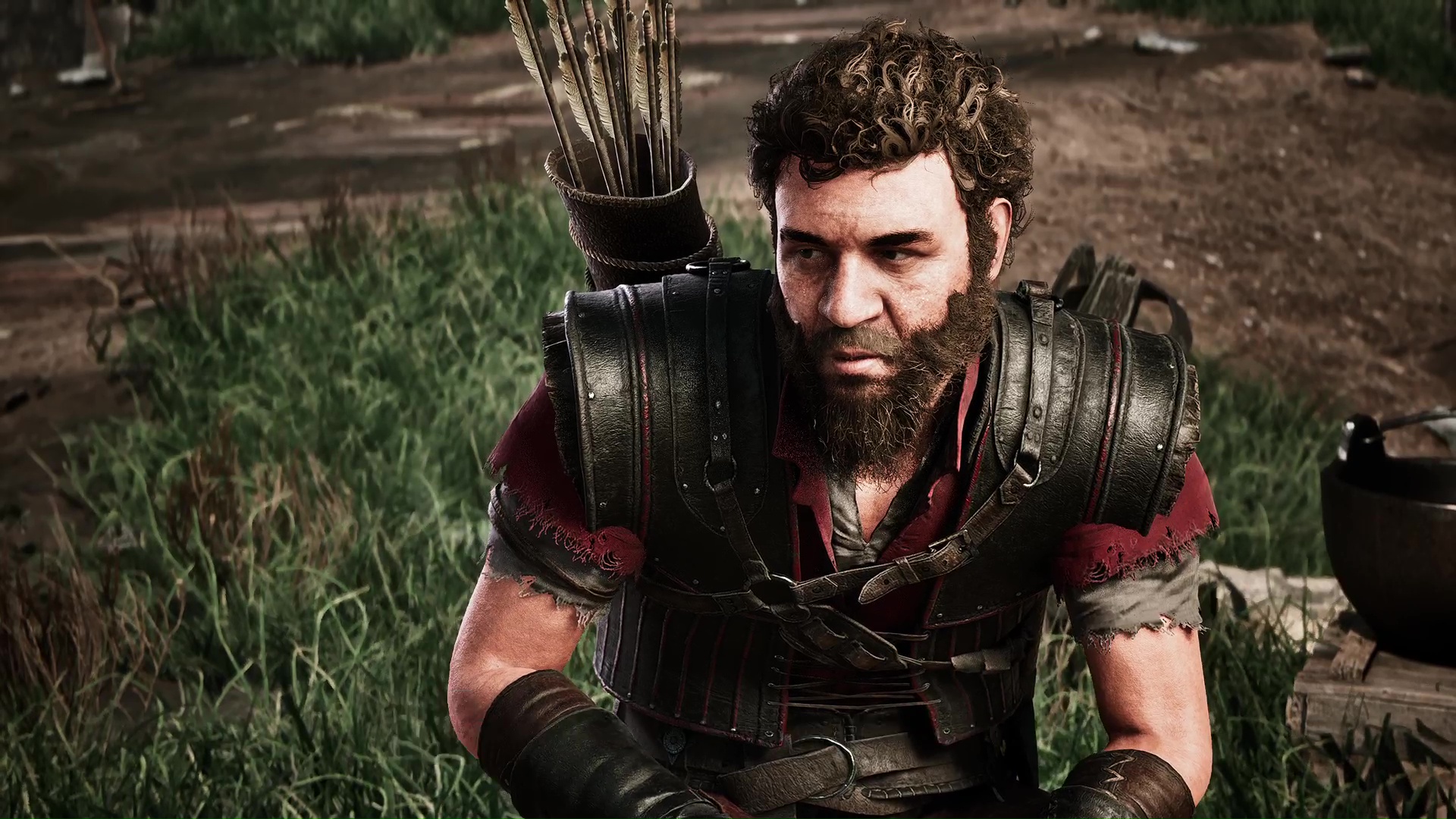 An NPC wears the Shadow's Dress, the best early armor in Gothic 1 Remake