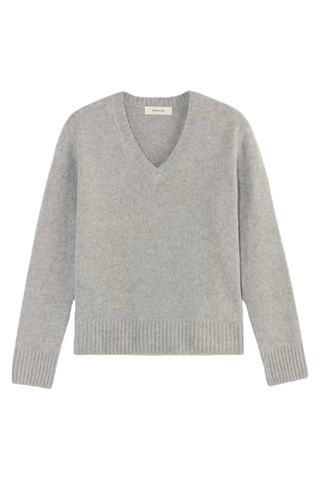 The V-Neck Sweater in Plush Cotton (Was $118) 