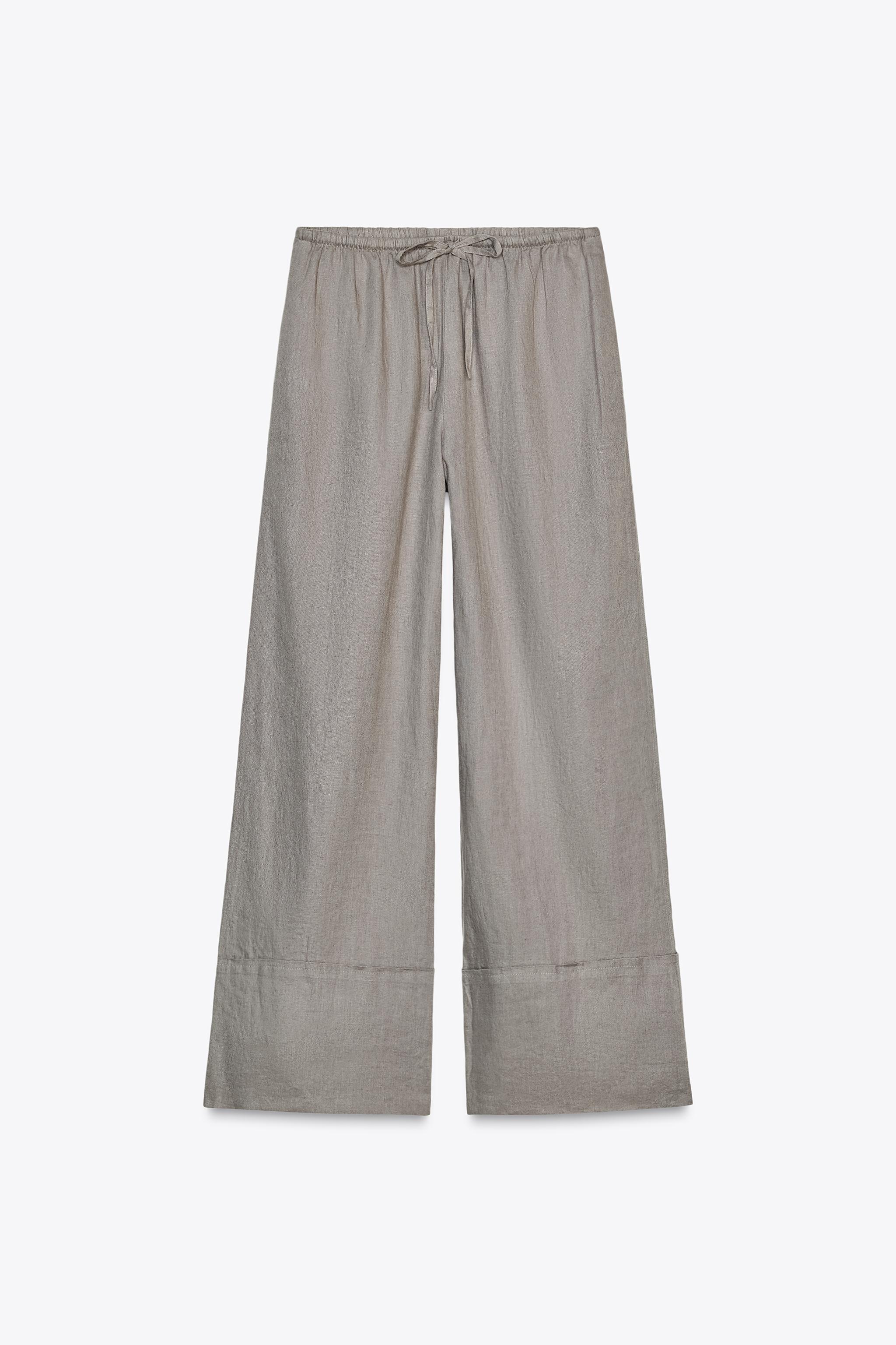 100% Linen Palazzo Pants Zw Collection
