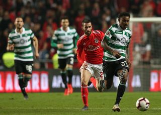 Benfica and Sporting CP in action in the Taça de Portugal in February 2019.