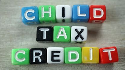 multicolor blocks that spell out &quot;child tax credit&quot;