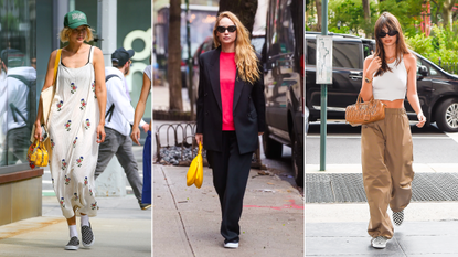 Gigi Hadid, Jennifer Lawrence, Emily Ratajkowski all wearing Vans sneakers