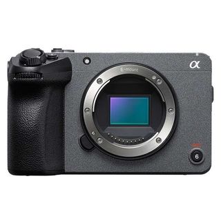 The Sony FX30 cinema camera on a white background