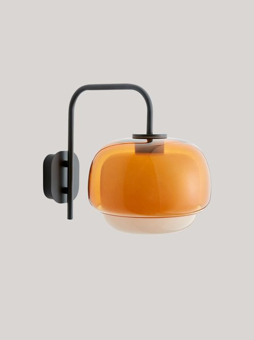 Kinoko Colored Glass and Metal Wall Light