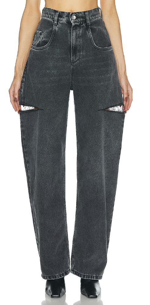Maison Margiela, Cut Out Wide Leg Jeans