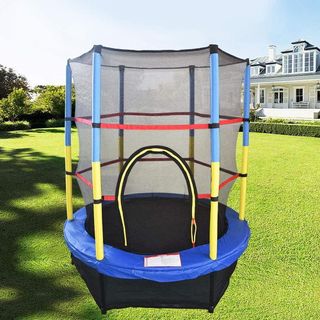 Greenbay 4.5 ft jnr trampoline with safety net and skirt