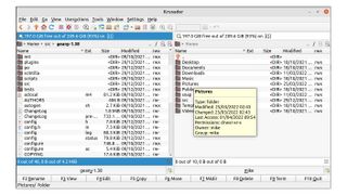 A screenshot of the Krusader file manager