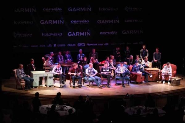 The Garmin-Cervelo team onstage