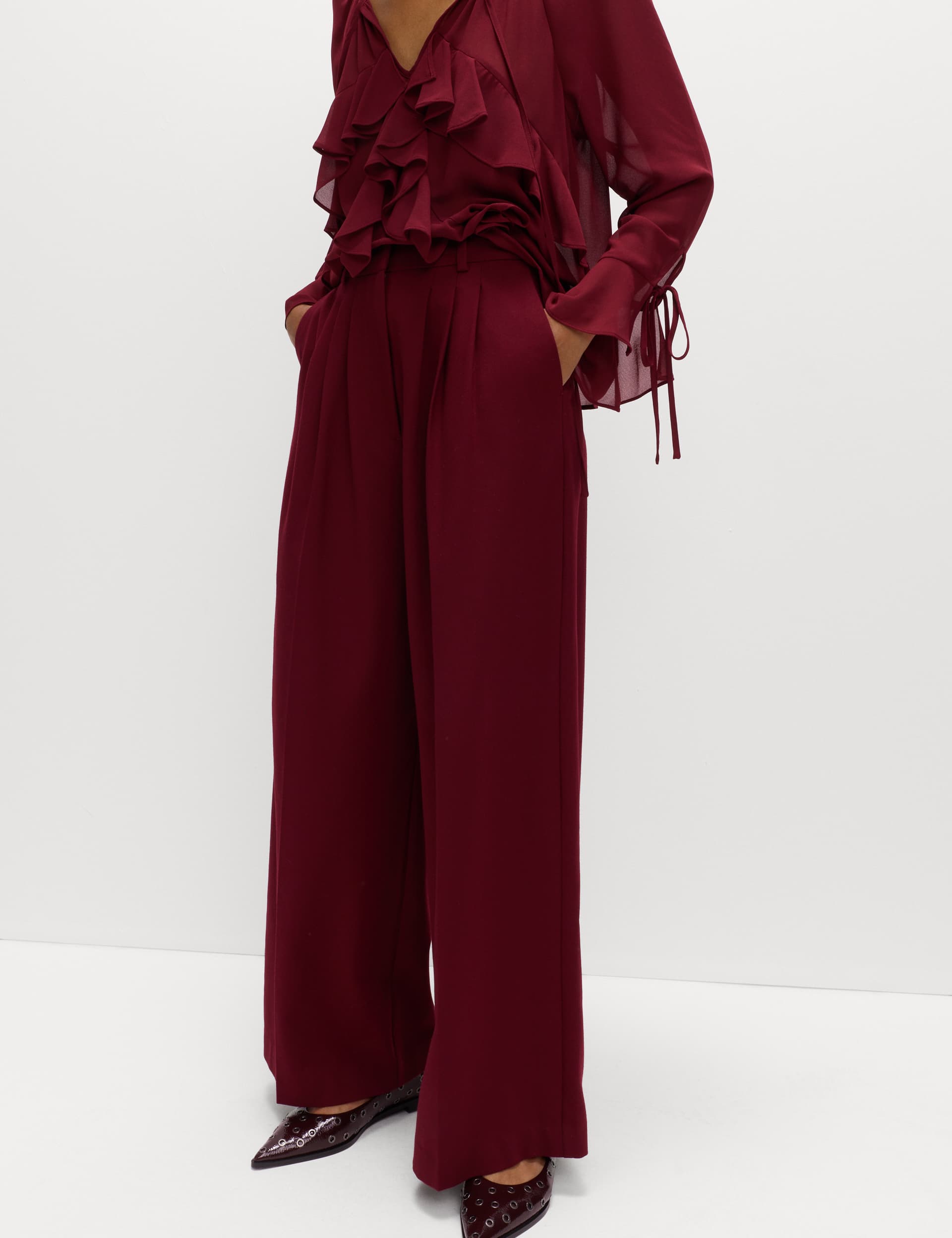 Tailored Wide Leg Trousers