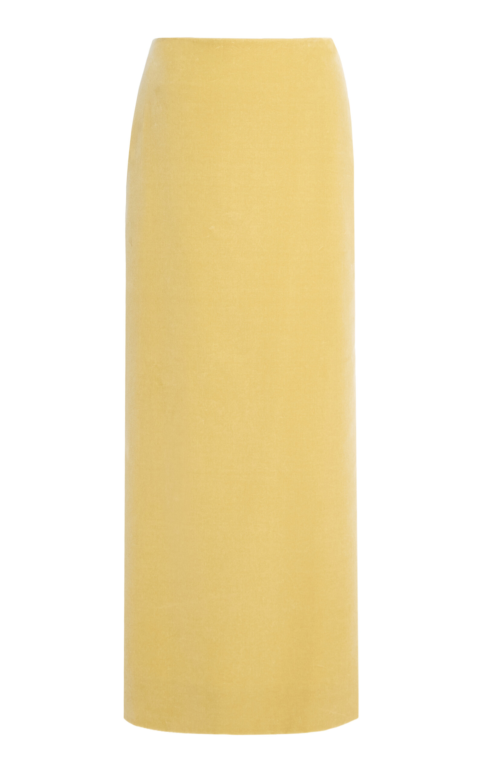 Slit-Detailed Cotton-Velvet Skirt