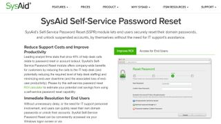 SysAid password reset