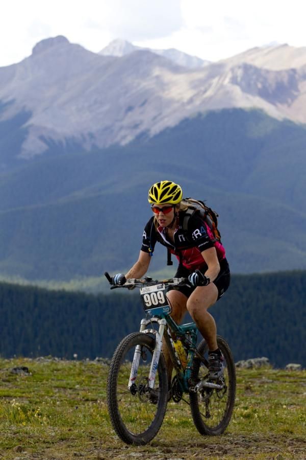 A TransRockies racer
