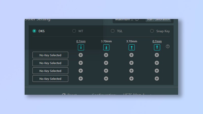 A screenshot of the Epomaker Driver software being used to customize the Epomaker HE75 Mag keyboard