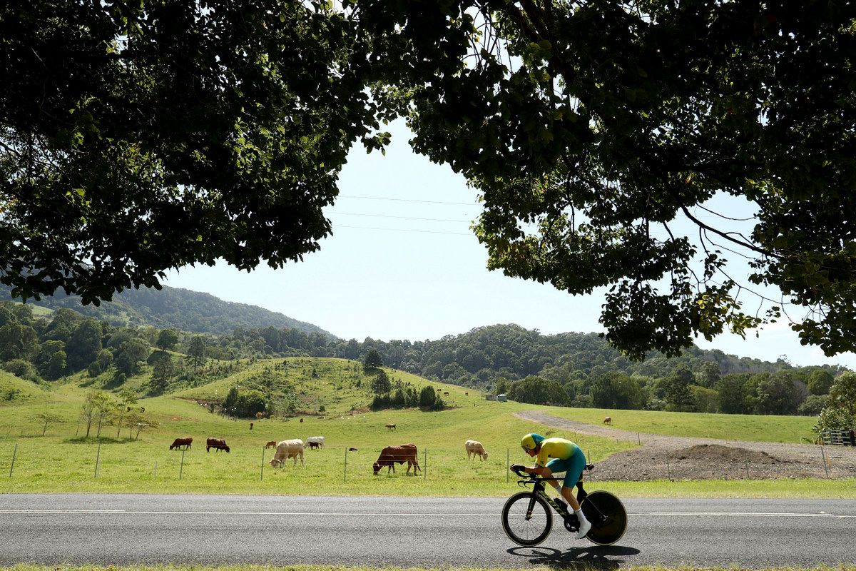 Cameron Meyer (Australia) riding to the gold medal
