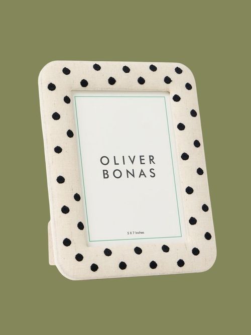 Pois Black Polka Dot Embroidered Photo Frame