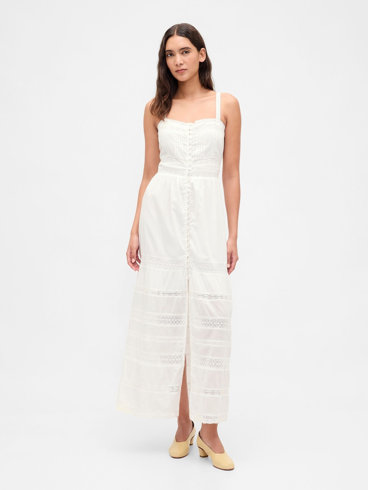 Gap Lace-Trim Maxi Dress