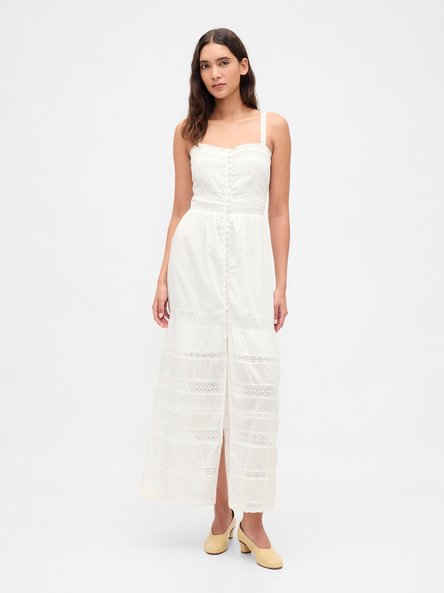 Gap Lace-Trim Maxi Dress