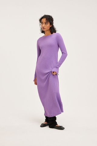 Monki, Long Sleeved Textured Dress