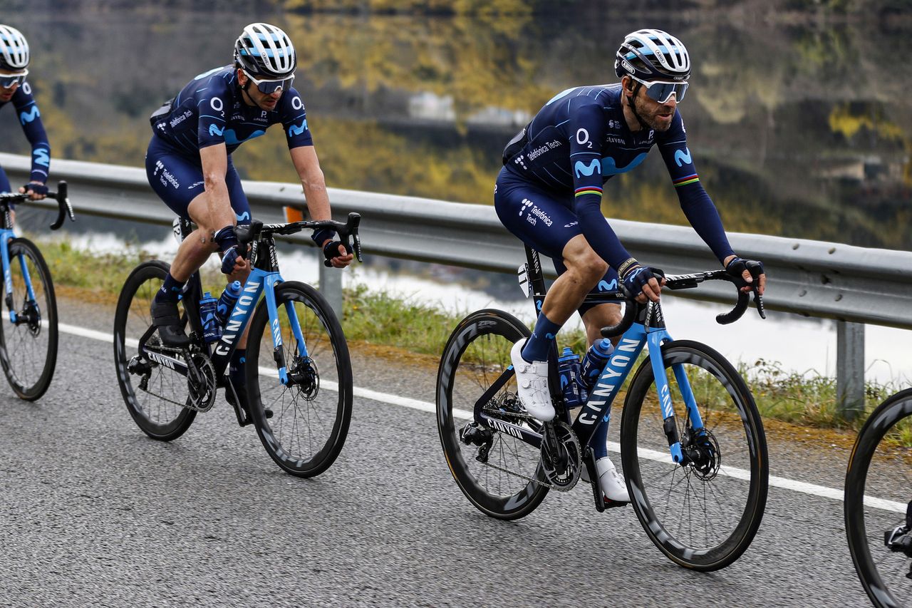 Gran Camino 2022 - 1st Edition - 3rd stage Maceda - Luintra 148,7 km - 26/02/2022 - Gorka Izagirre (ESP - Movistar Team) - Alejandro Valverde (ESP - Movistar Team) - photo Luis Angel Gomez/SprintCyclingAgency&Acirc;&copy;2022