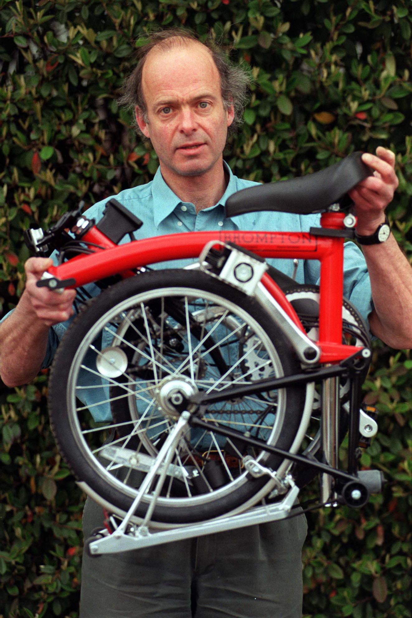 Andrew Ritchie with a Brompton bike
