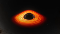 An visualization of the approach to a black hole created by NASA to mark black hole week