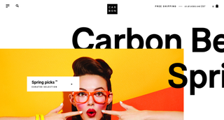 Carbon Beauty’s colourful site design is right on the cutting-edge