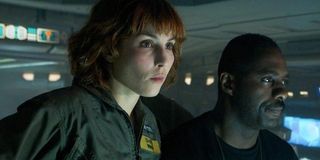 Noomi Rapace and Idris Elba in Prometheus