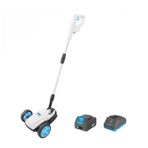 Swift 40v 22cm Cordless Brushless Small Lawnmower, Lightweight and Compact, With Super-Mulching Blade (battery & Fast Charger Included)