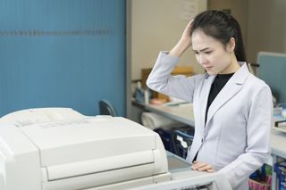 Employee confused by printer
