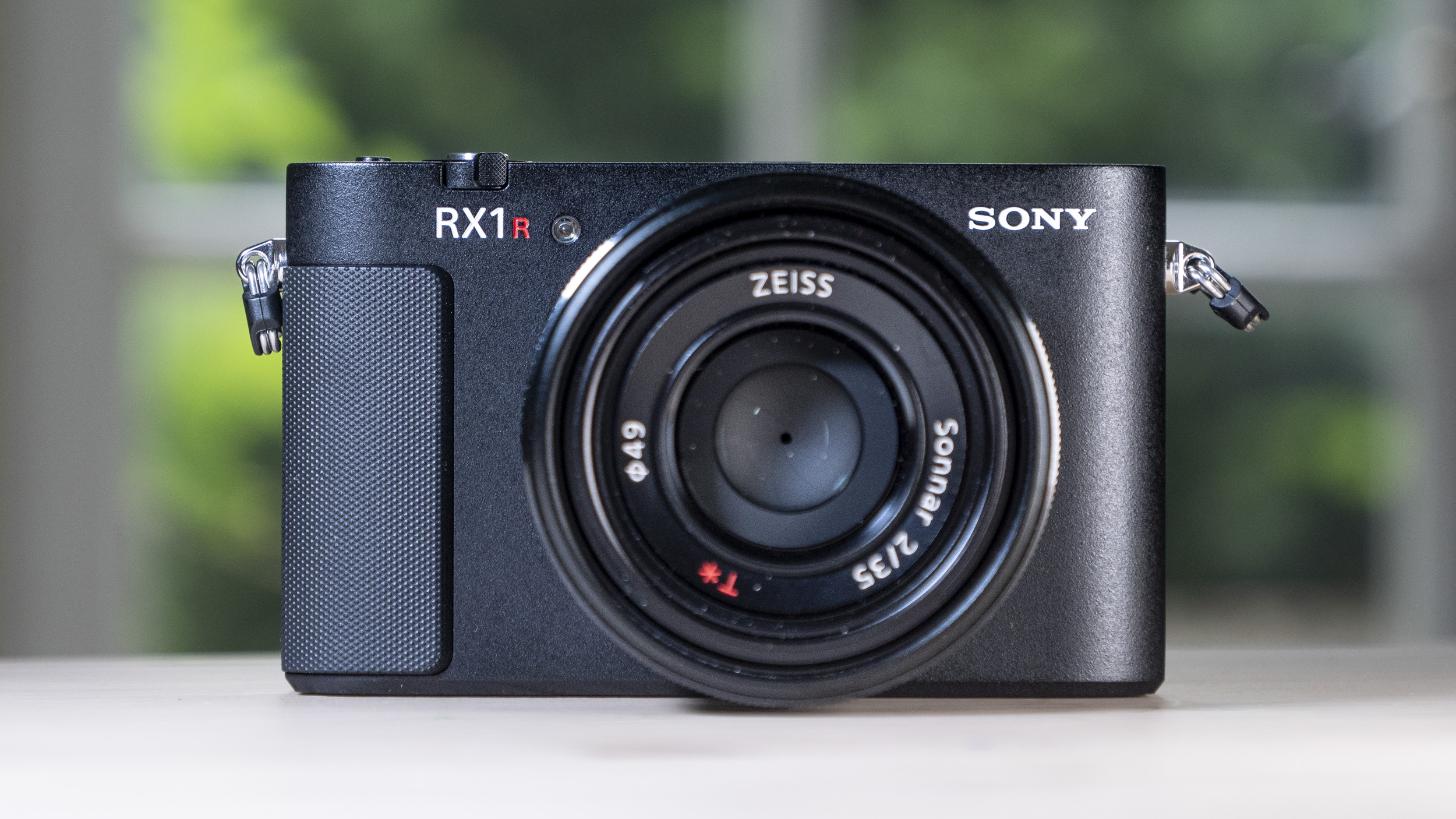 Sony RX1R III compact camera on a wooden table