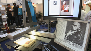 a specialized book scanning machine