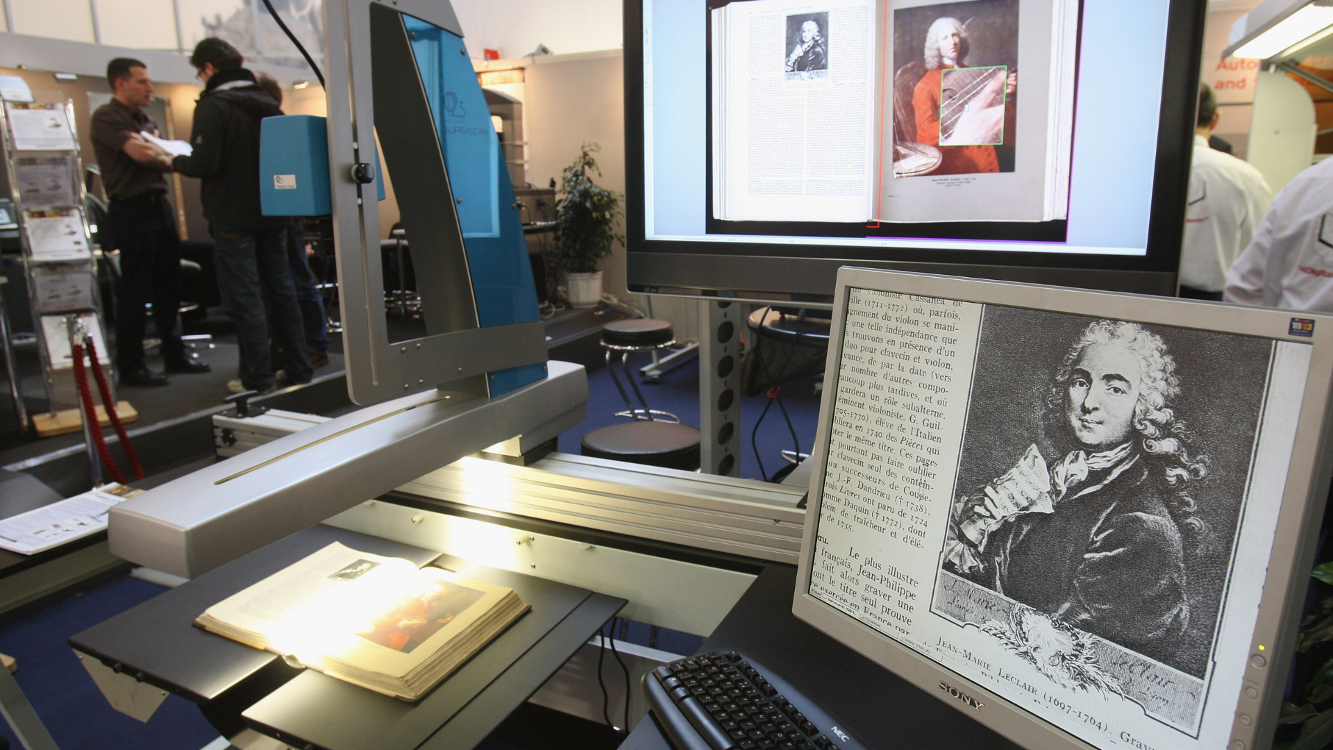 a specialized book scanning machine