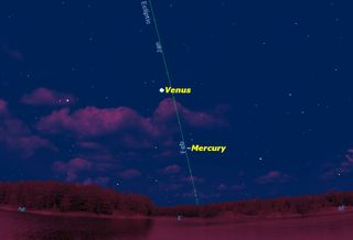 Observers in the southern hemisphere will get a better view of Mercury because of the favorable tilt of the ecliptic, the path of the sun and planets across the sky.