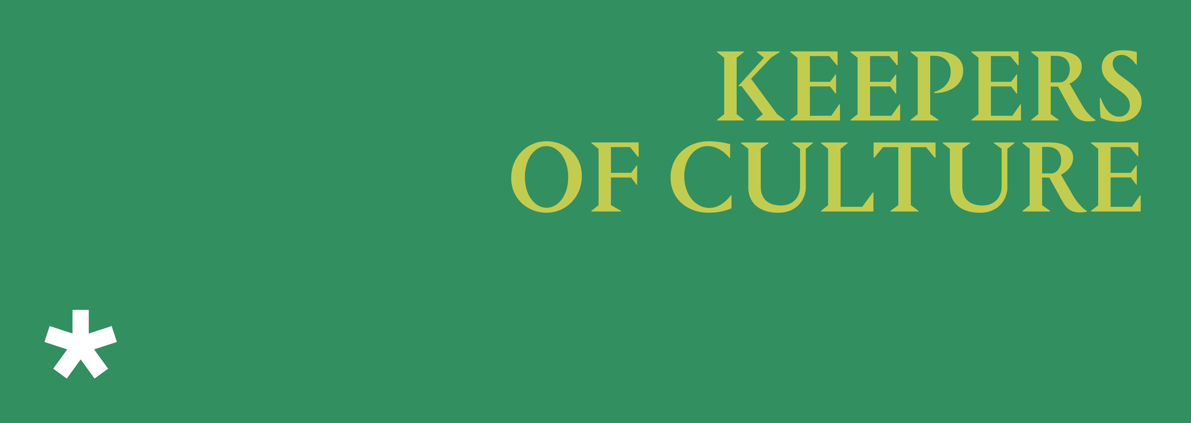Subhead reading ‘Keepers of culture’