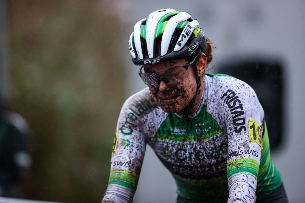 Belgian Marion Norbert Riberolle pictured in action during the womens elite race of the Belgian national championships cyclocross Saturday 14 January 2023 in Lokeren BELGA PHOTO DAVID PINTENS Photo by DAVID PINTENS BELGA MAG Belga via AFP Photo by DAVID PINTENSBELGA MAGAFP via Getty Images