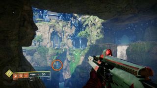 Destiny 2 Visions of the Traveler collectible in Refraction waterfall cave