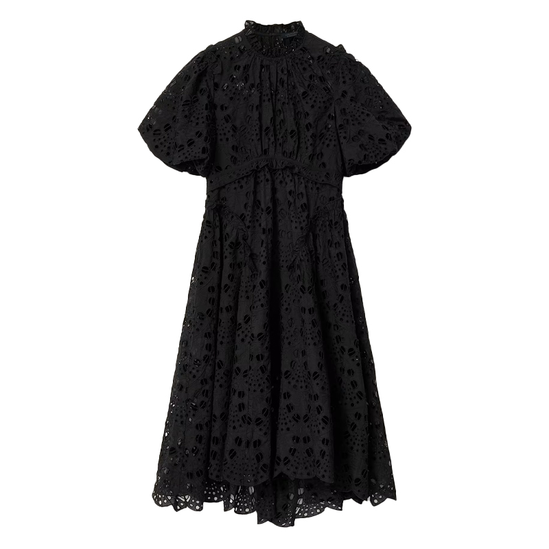 All Saints black lace dress